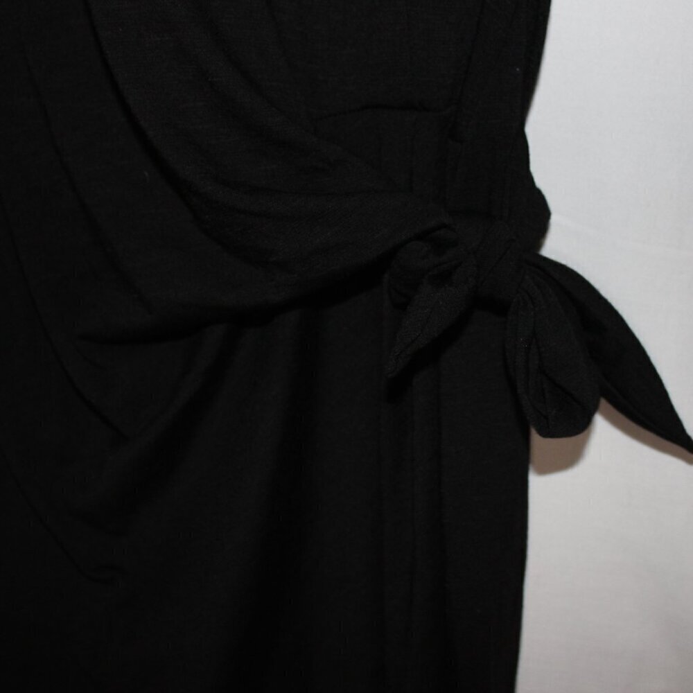 Nicole Miller Black Tie-Waist Dress | Size M | Soft & Chic - Picture 4 of 7